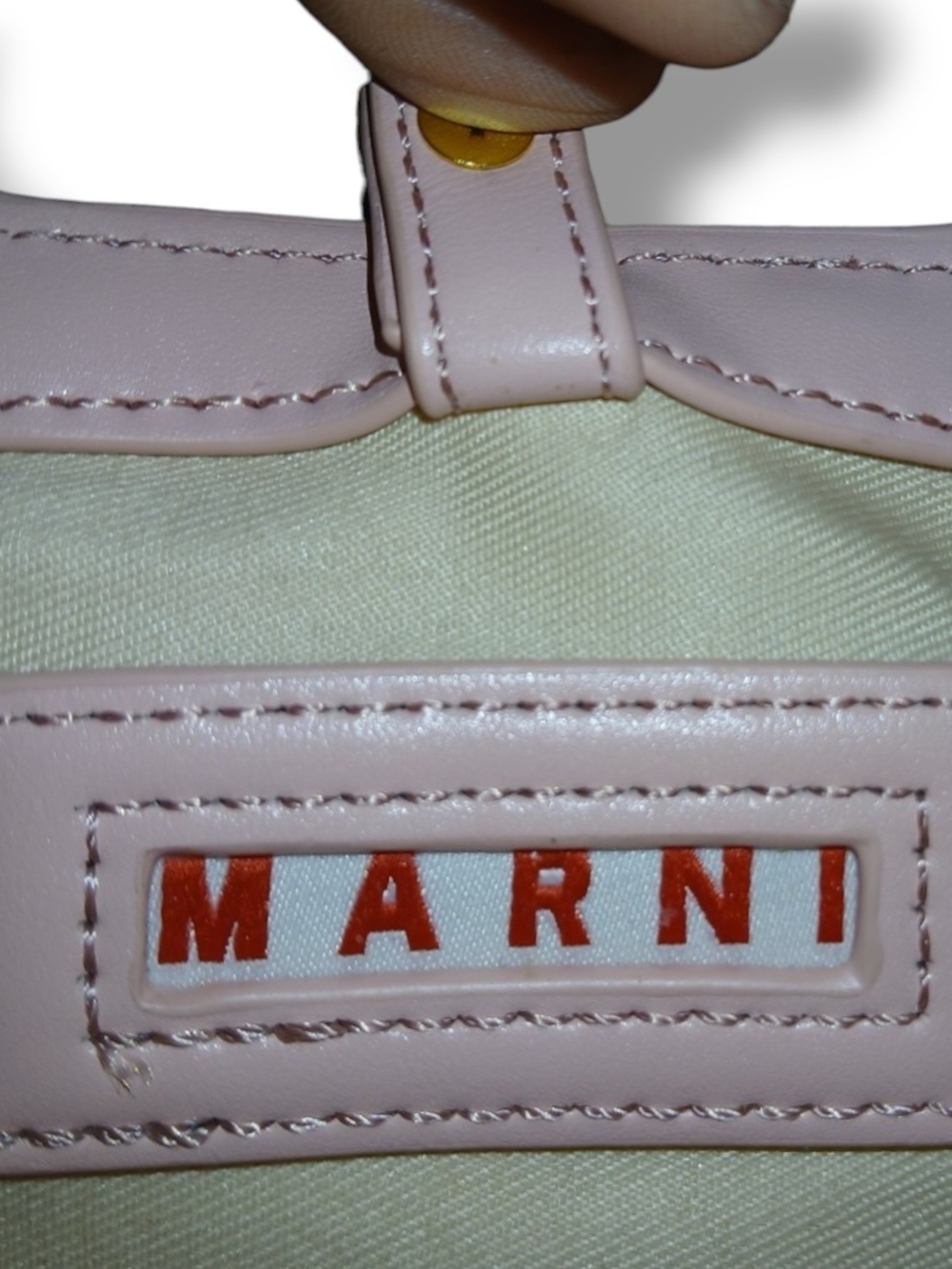 Pre-loved MARNI Tropicalia Micro Tote in Limited Pastel Blush Colorway - Picture 9 of 10
